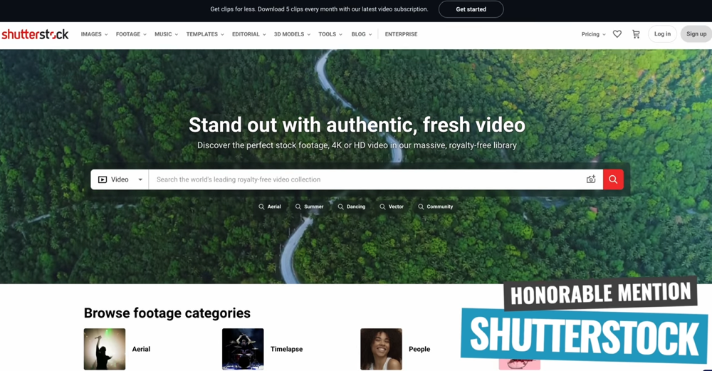Shutterstock is another great stock video footage site