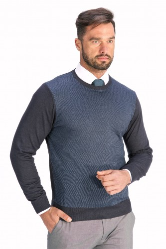 Sweter męski do koszuli - jak nosić koszulę ze swetrem - Swetry Męskie