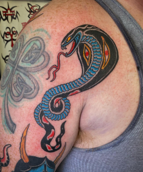 Cobra For Scott Snake Tattoo Art On Shoulder