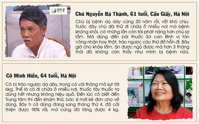 Chia sẻ của bệnh nhân về hiệu quả điều trị bằng Sơ can Bình vị tán