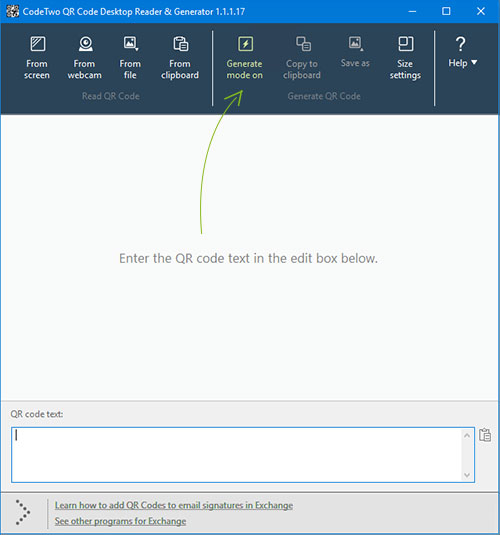 CodeTwo QR Code Desktop Reader & Generator - generate your own QR code.