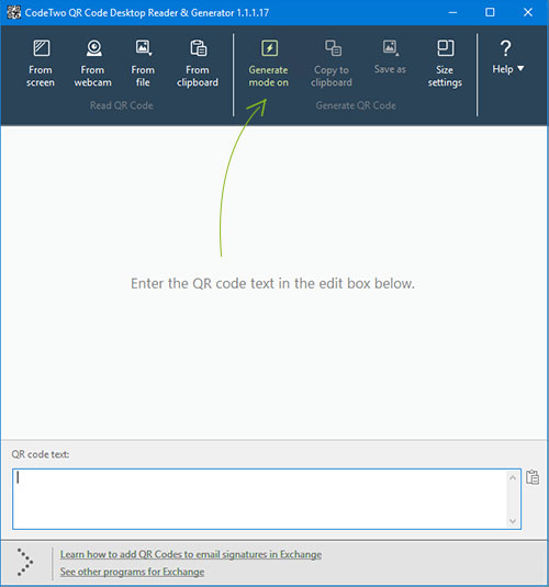 CodeTwo QR Code Desktop Reader & Generator - generate your own QR code.