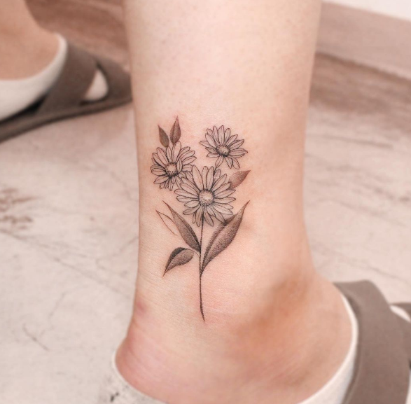 lovely flower tattoo 