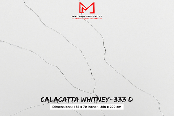 Calacatta Whitney- 333 D Quartz slab