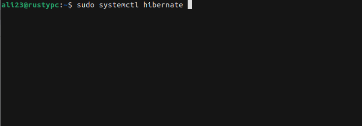 hibernate ubuntu using terminal