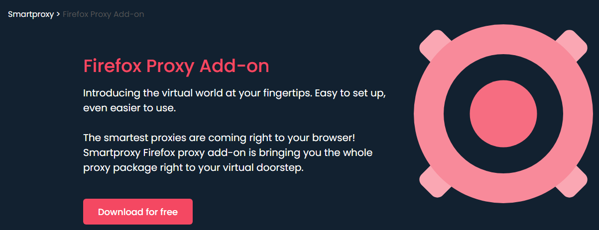 smartproxy dodatek do Firefoxa