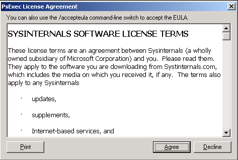 Software licensing service windows