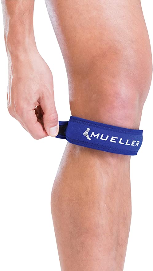 Mueller Jumper's Knee Strap, Blue, One Size Fits Most | Single Strap Knee Brace