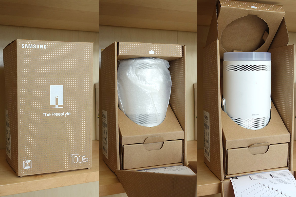 projecteur Samsung : emballage écologique