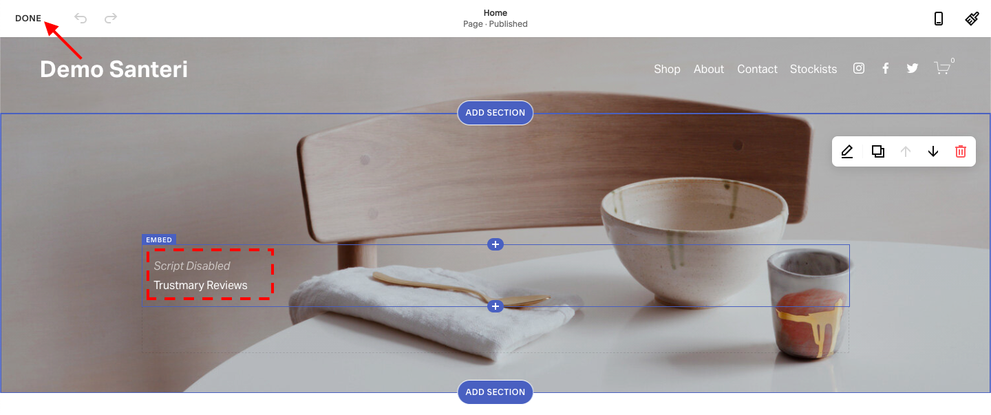 drop down menu squarespace
