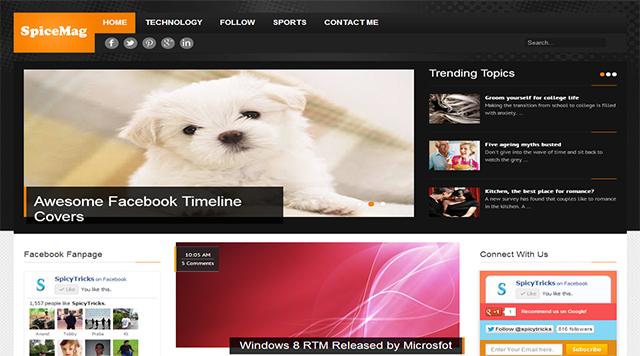 Best free blogger theme magazine 2015
