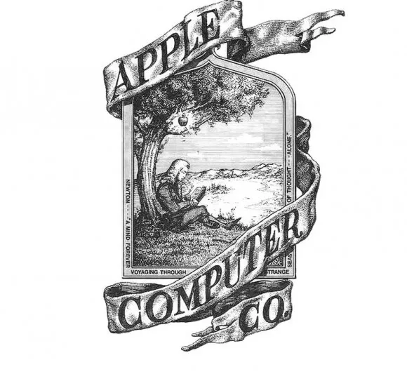 Apple社　創業当初のロゴ