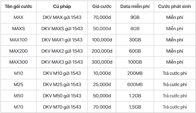 Cú pháp đăng ký gói cước VinaPhone theo tháng