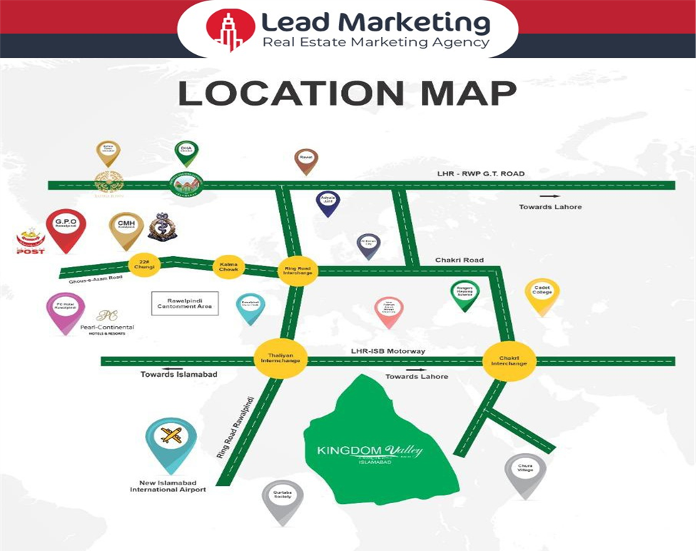 Kingdom Valley Islamabad location map