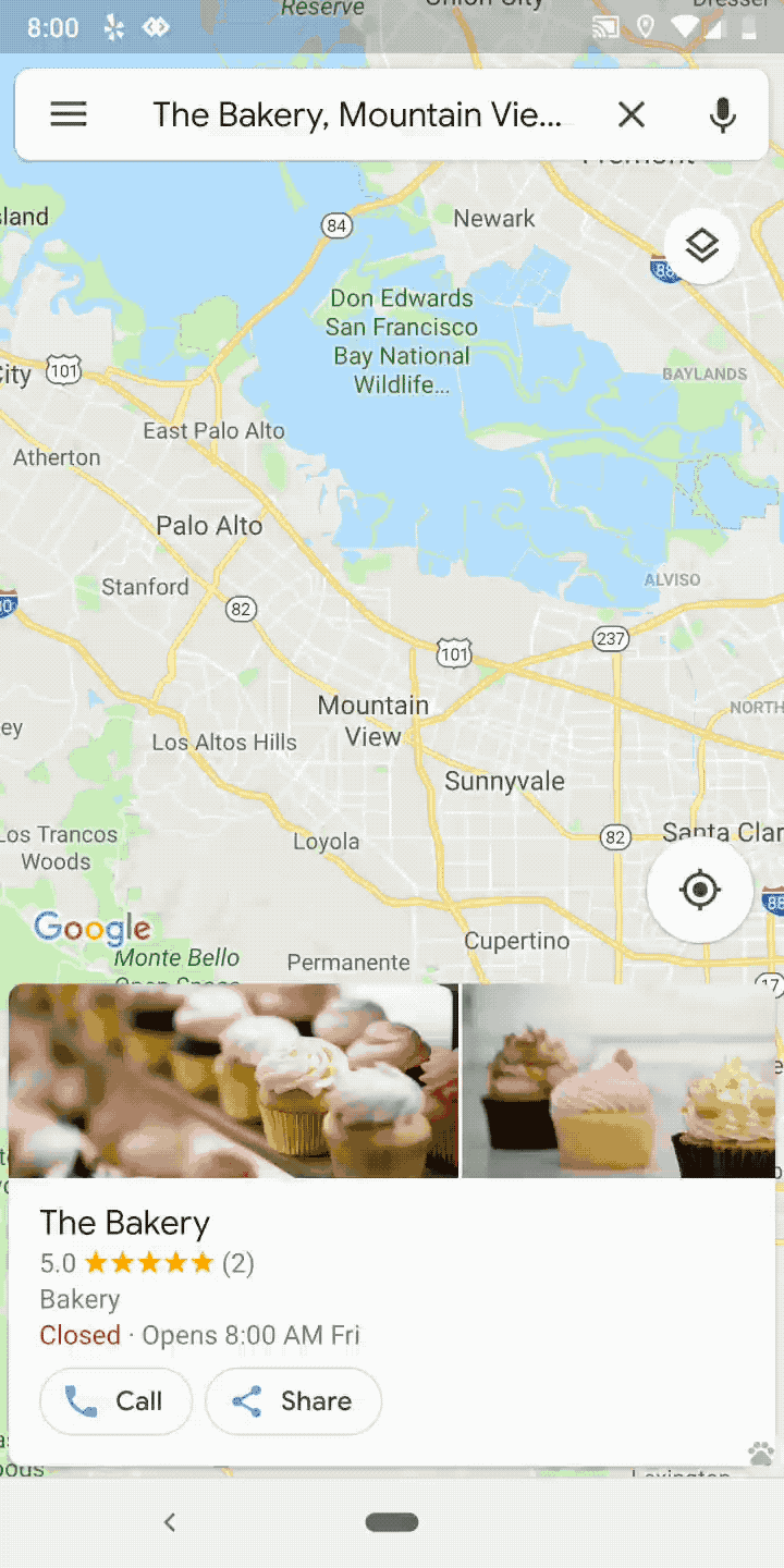Google Maps mensajes