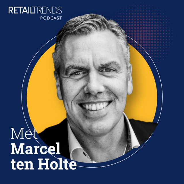 Marcel ten Holte op de cover van de Retailtrends podcast