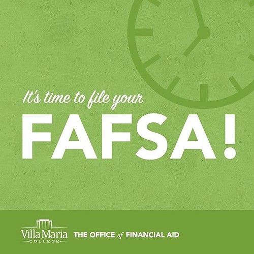 "It's time to file your FAFSA" Reminder Note