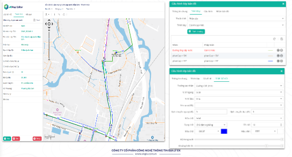 Bản đồ quảnh lý mạng lưới cấp nước  với eKMap