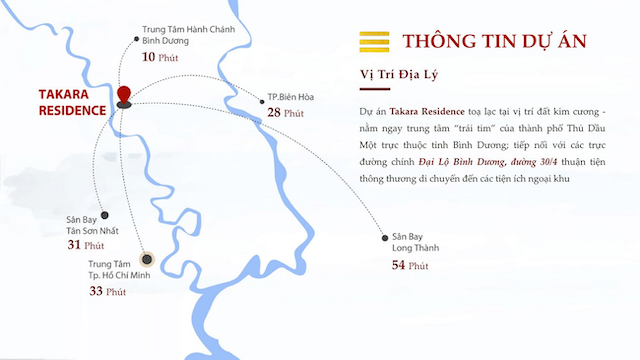 Dự án takara bình dương toạ lạc tại vị trí vô cùng đắc địa