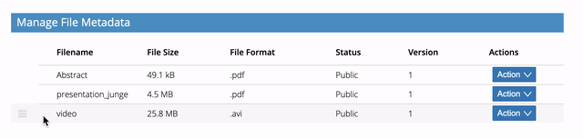 File manager drag feature