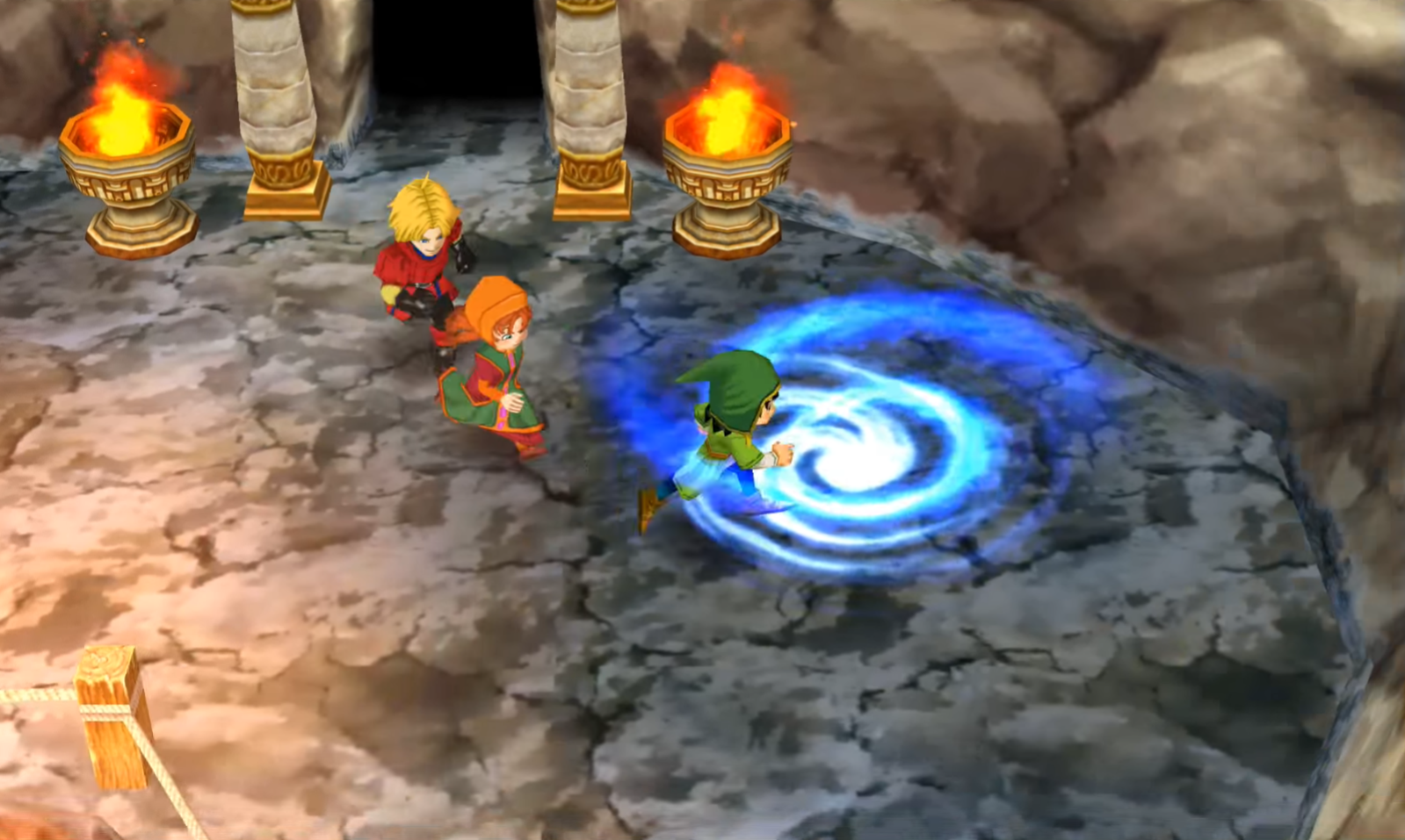This teleporter will take you back to the Shrine of Mysteries | Dragon Quest VII