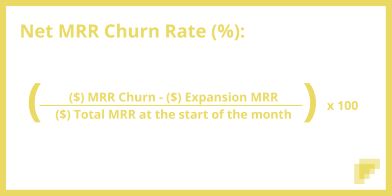 Customer Ssuccess KPI : Net MRR Churn Rate 