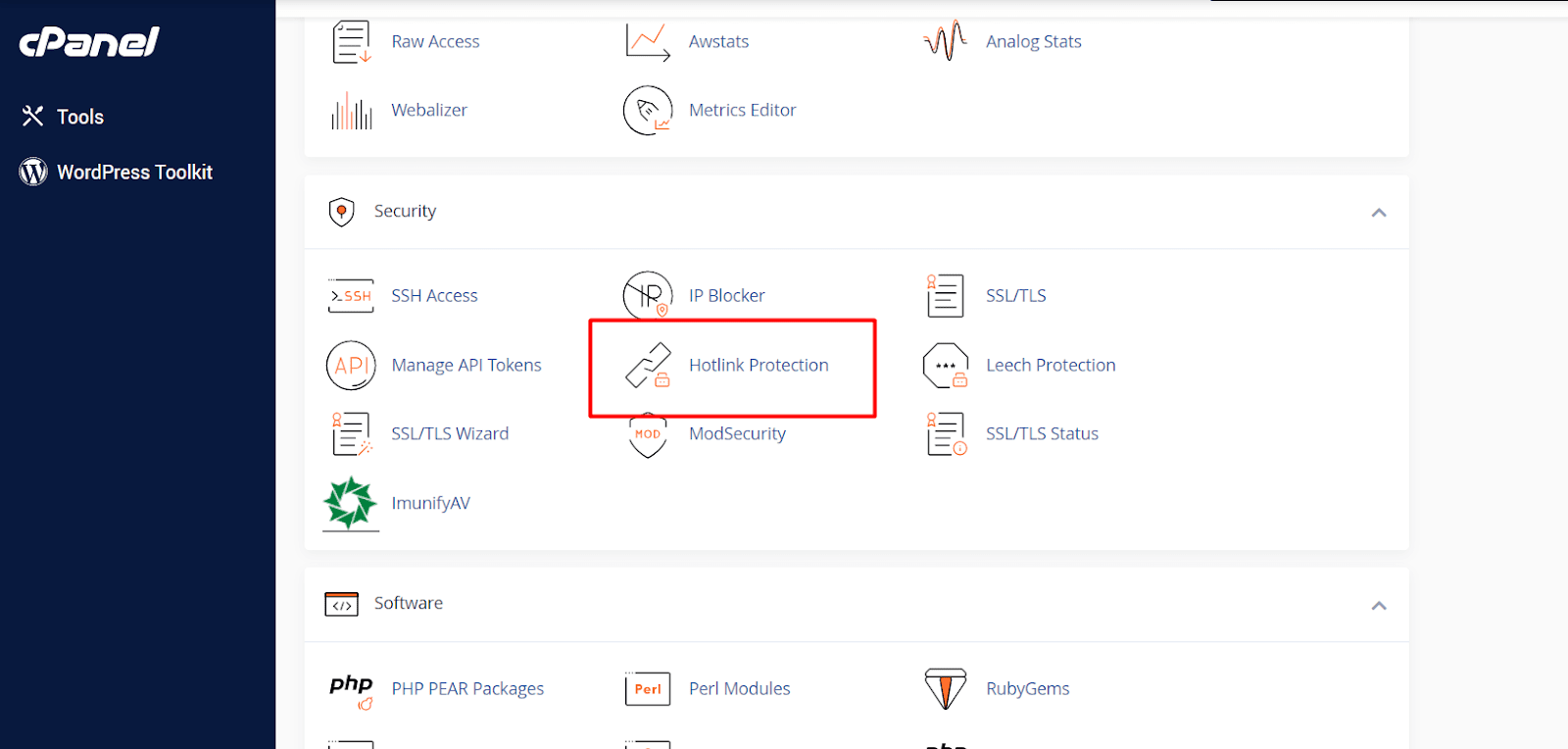 hotlink protection in cpanel