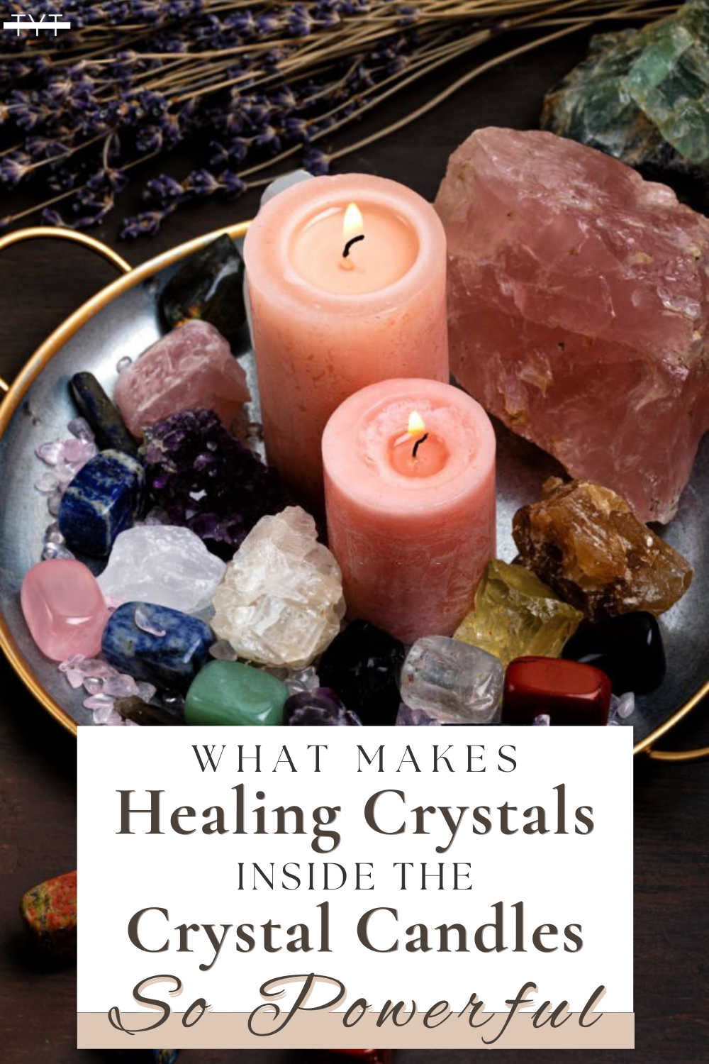 healing crystal candle 