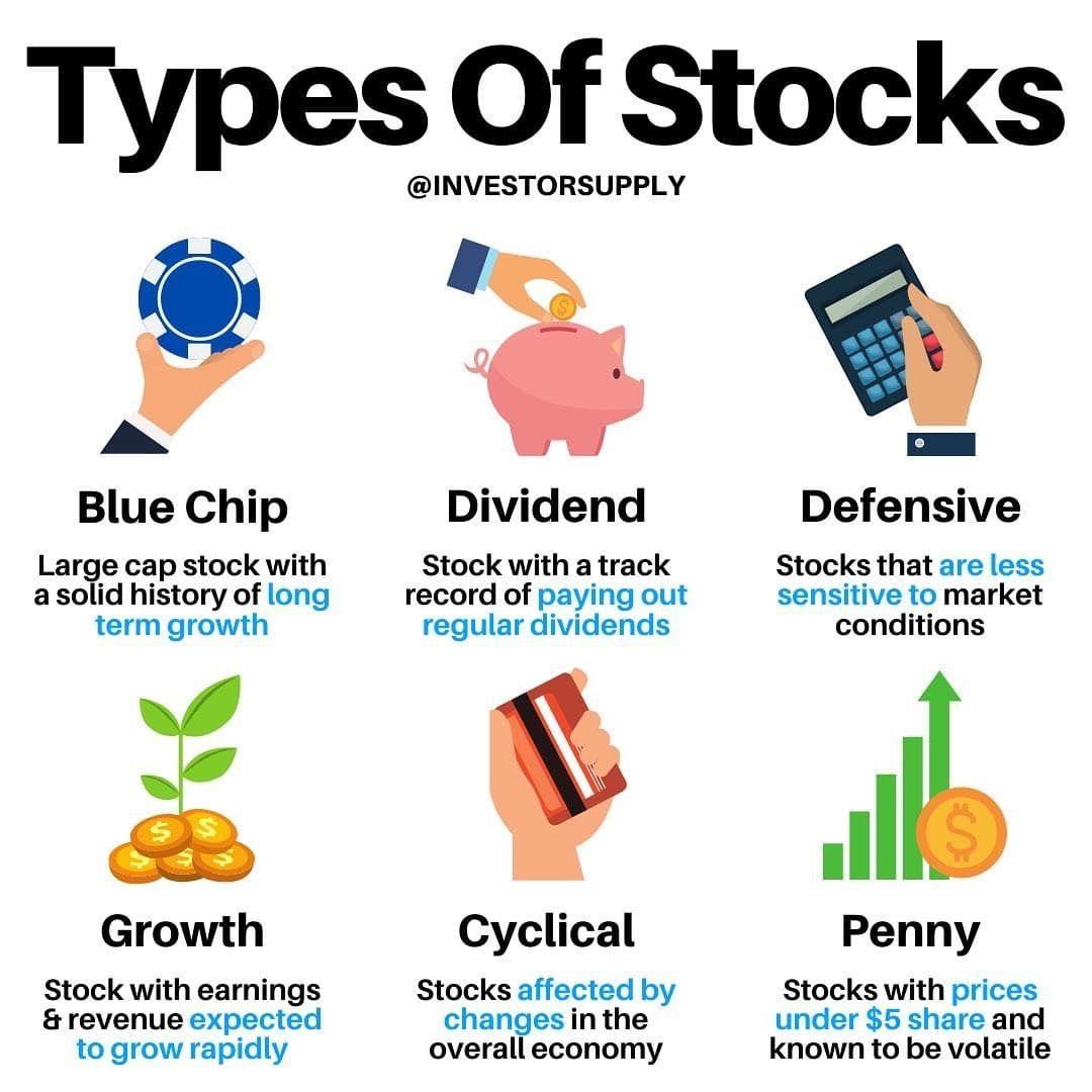 TYPES OF STOCKS. INVESTING FOR BEGINNERS! | Money saving strategies, Money  strategy, Finance investing