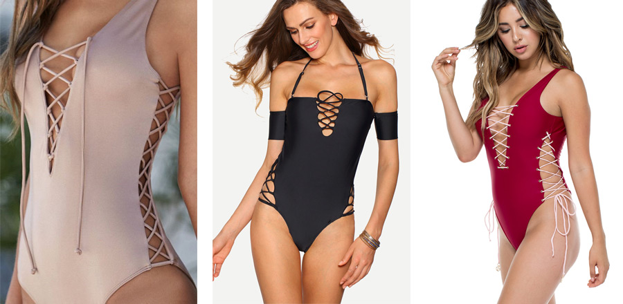 9 Swimwear with lacing - the trend of the season