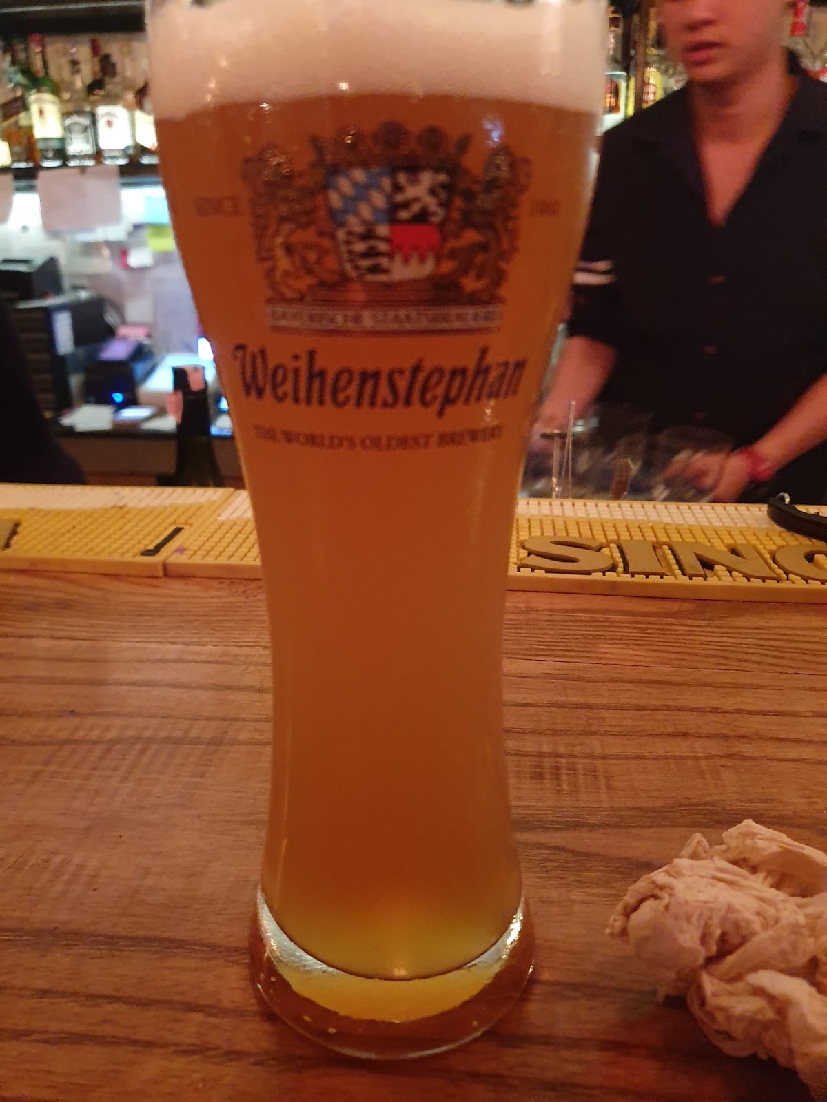 German wheat beer at Avra