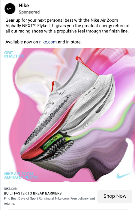 Nike Facebook ad