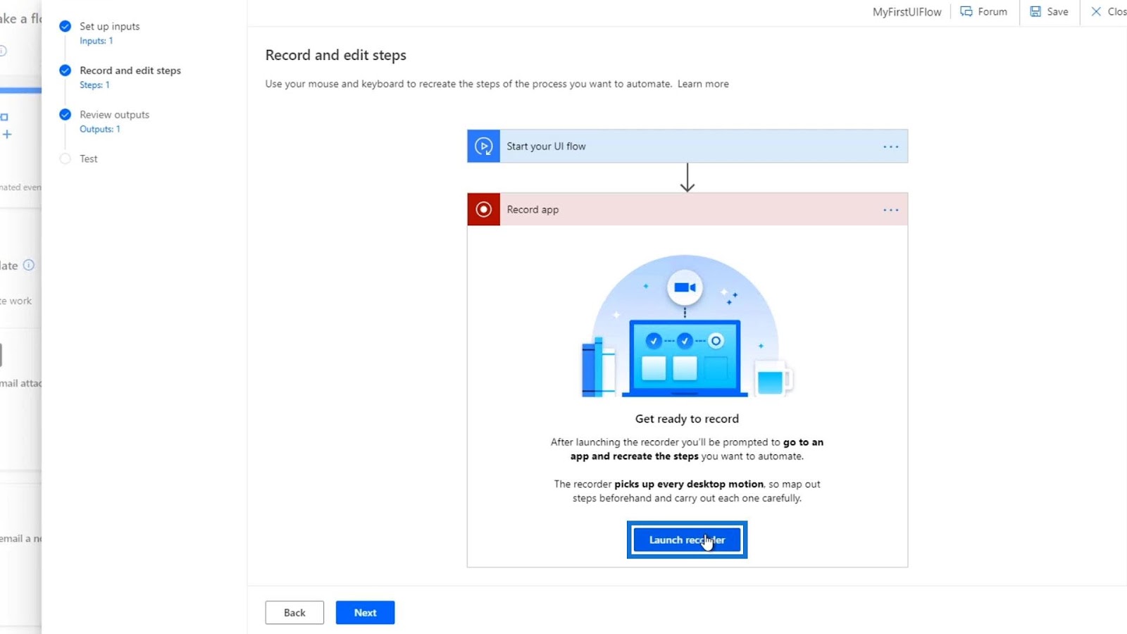 UI Flow Inputs