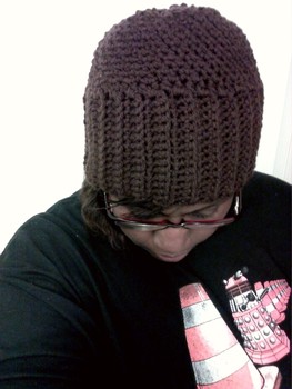 Textured crochet beanie