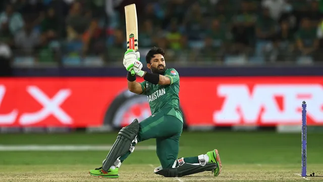 Mohammad Rizwan top scored for Pakistan in the India game