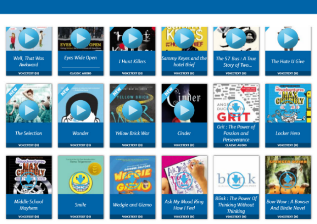 Screen Shot of many video book trailers.