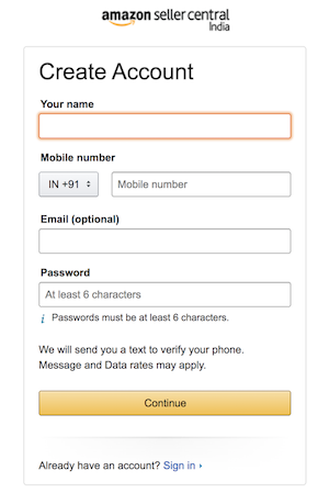 How To Register On Amazon As A Seller: Register image