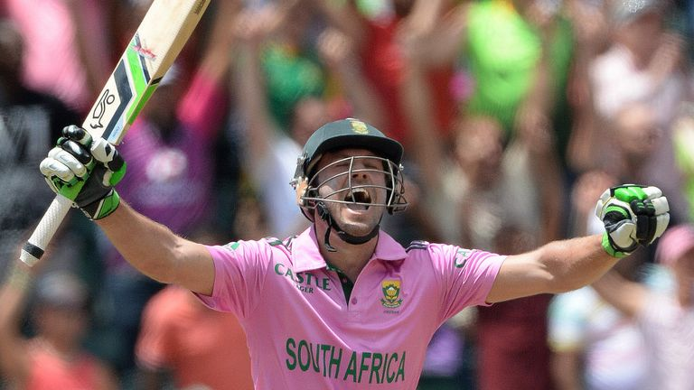 AB de Villiers smacked the West Indian bowlers to all parts of the ground