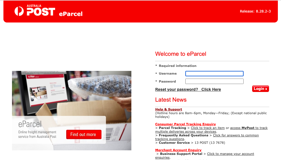 aupost eparcel