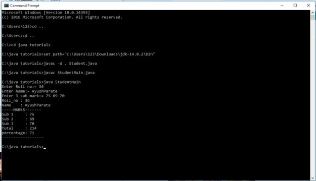 Create user defined packages (parameterized constructor.)