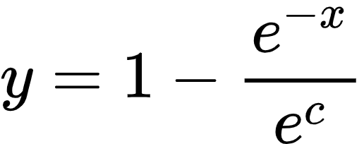 {"id":"4-1-1-3","code":"\\begin{align*}\n{y}&={1-\\frac{e^{-x}}{e^{c}}}\t\n\\end{align*}","font":{"color":"#000000","size":10,"family":"Arial"},"type":"align*","ts":1603627367572,"cs":"8eWq8Cx+eL8Jg9P03OXQyw==","size":{"width":85,"height":33}}