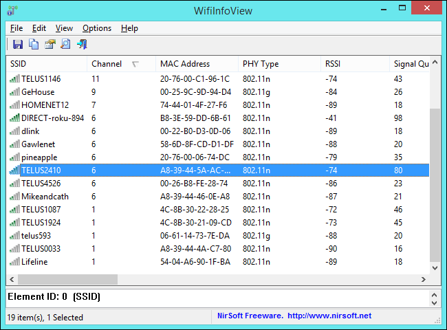WifiInfoview interface