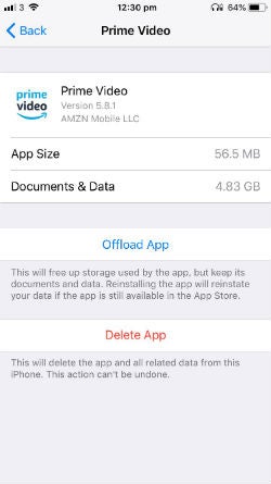 Delete or Offload Apps that are no longer in use