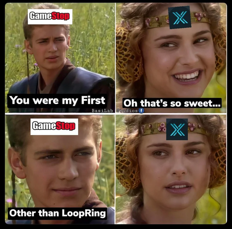 Reddit meme on Immutable X and GameStop and Loopring, like a love triangle