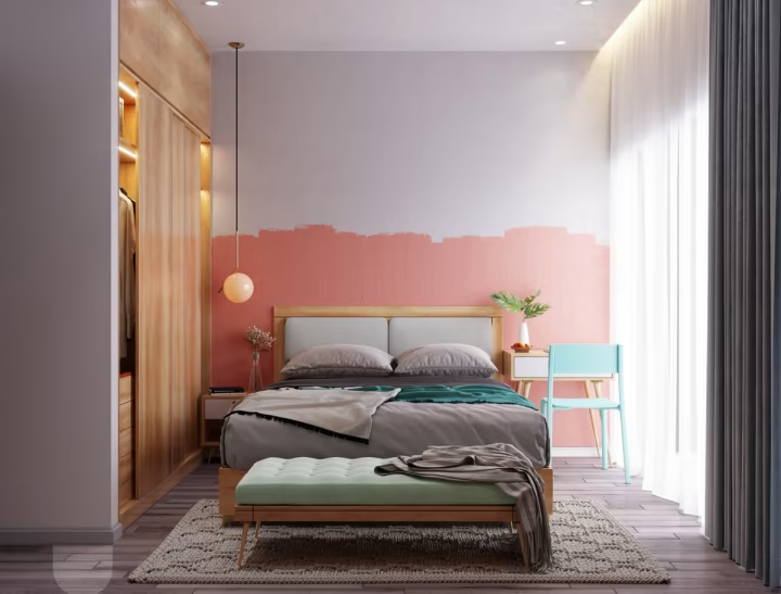 Nên tận dụng các góc tường trong phòng ngủ có diện tích nhỏ