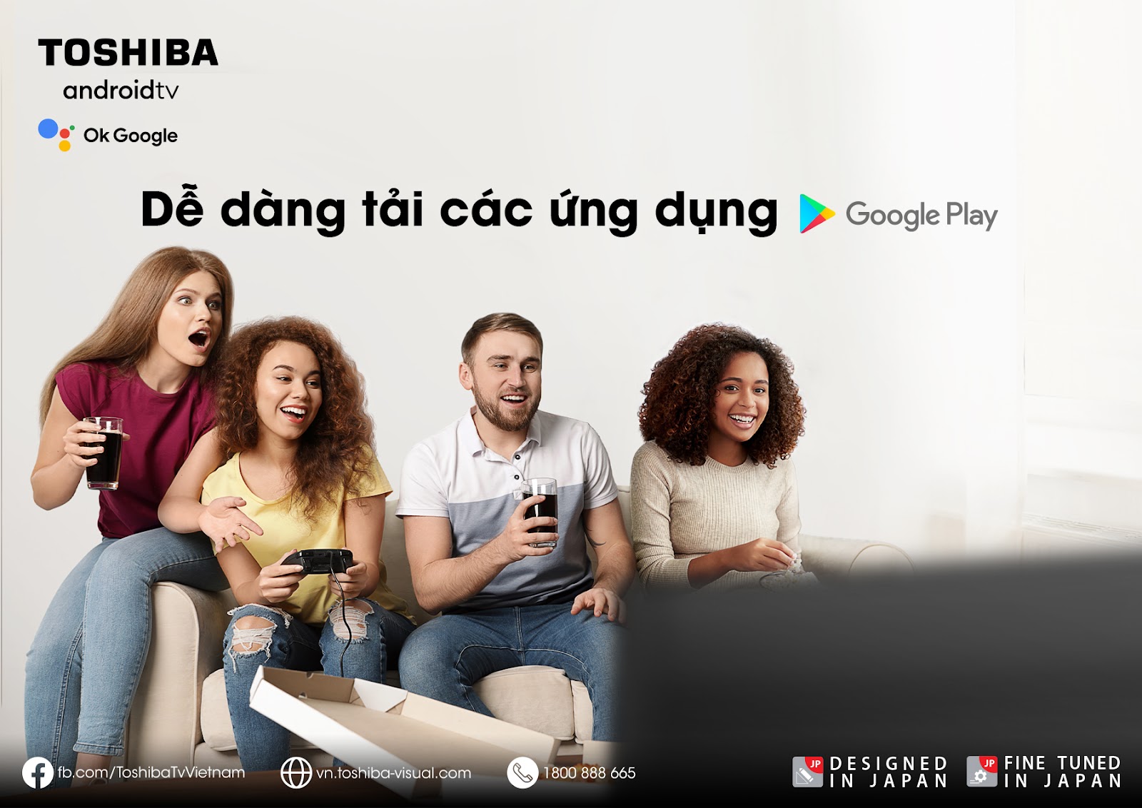 Kết nối mạng tivi toshiba để dễ dàng tải các ứng dụng tại google Play