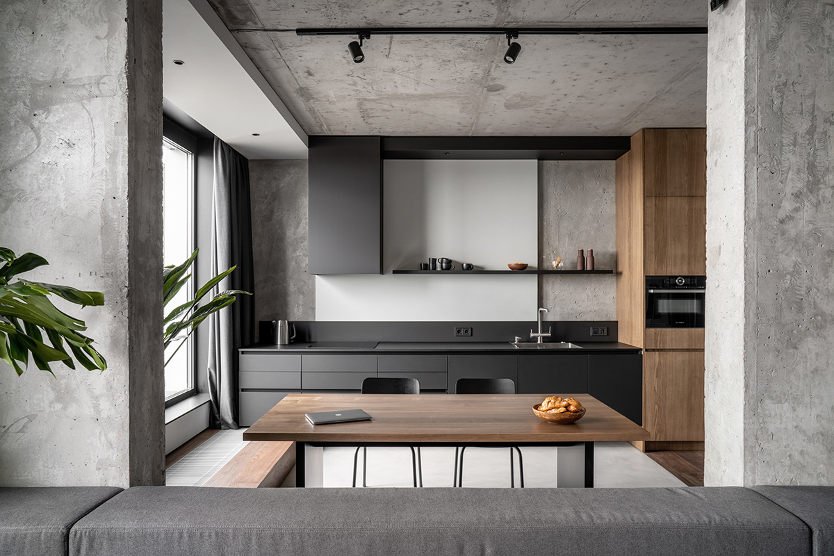 Дизайн квартири у відтінках сірого