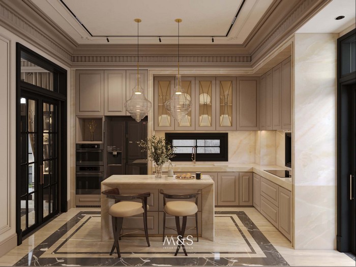 MS Interior thiết kế gian bếp tiện nghi với các thiết bị nội thất cao cấp