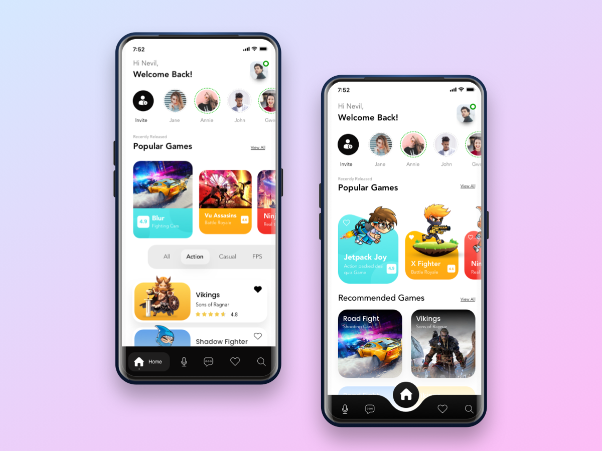 Gaming App Design - UpLabs