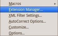 Menu LibreOffice Tools